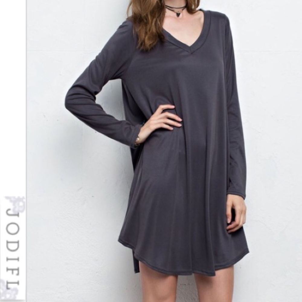 JODIFL Charcoal Gray Dress/Tunic